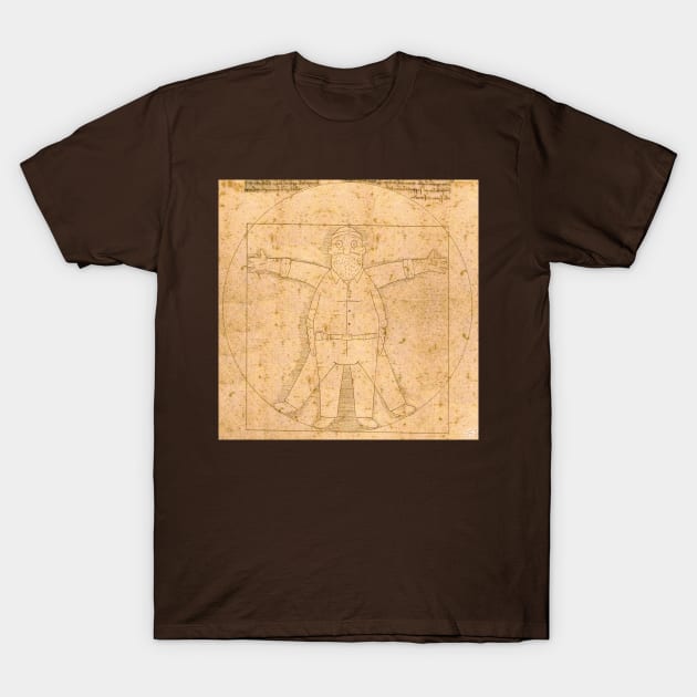 Burgers Painting Vitruvian Teddy T-Shirt by Tommymull Art 